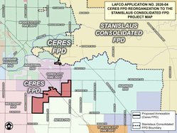 Ceres Fire Protection District map