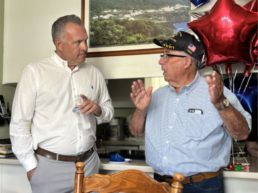 gray presents purple heart
