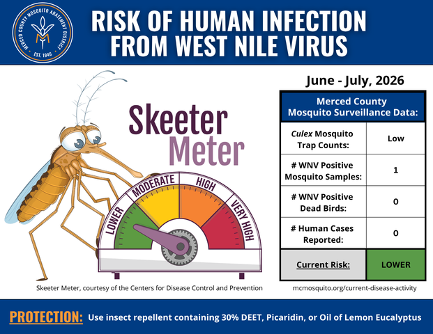 West Nile virus detected in Merced County as officials urge residents to take precautions