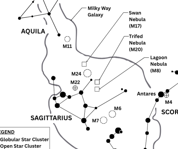 August sky map