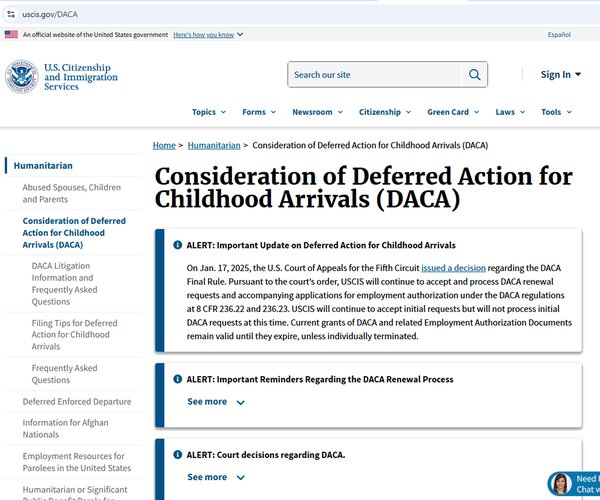 DACA Website