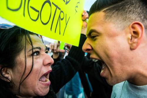 screaming at rally