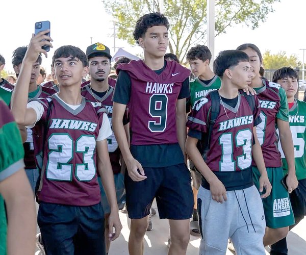 AThletes at new stadium