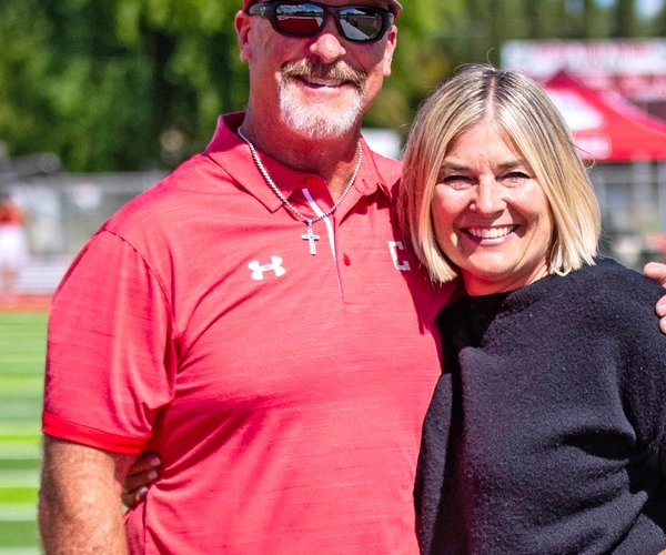 Brett Johnson pictured with his wife