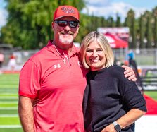 Brett Johnson pictured with his wife