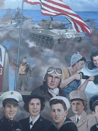WW II mural
