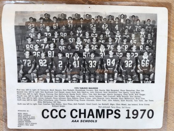 Turlock football 1970 team