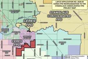 Ceres Fire Protection District merger map