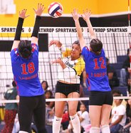East Union-Lathrop girls volleyball