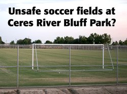 Unsafe soccer field