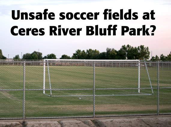 Unsafe soccer field