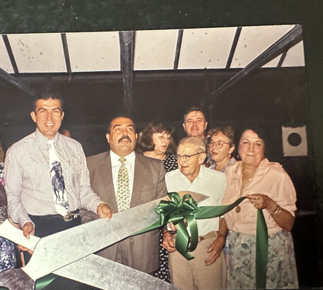 Barnwood ribbon cut